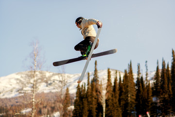 Jumping skier