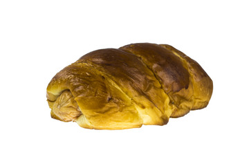 bread sausage on white background