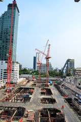 Building Business construction Site at Bangkok Thailand