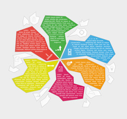 Vector abstract fragments infographic template