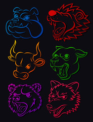 Vicious Wild Animal Head Tatto Set