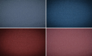 Fototapeta premium Set fabric texture background