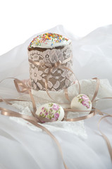 Easter egg cake fabric lace