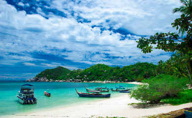 Fototapeta na wymiar Beautiful beach in Ko Tao Island, Thailand