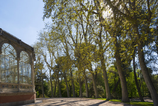 Crystal Palace in the Retiro Park in Madrid