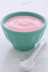 Fresh strawberry yogurt