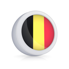 Fototapeta premium Icon with Belgian flag.