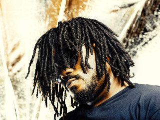 cool african guy with dreadlocks
