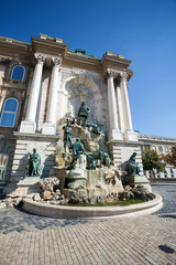 Matthias Fountain in the Buda Castle Royal Palace