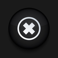 Obraz premium Vector modern black circle icon. Eps10