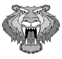 tiger head in vector