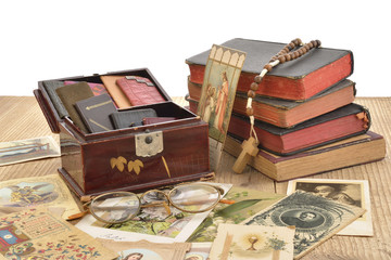 santini, vecchi libri messa e vecchie agendine