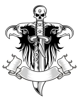 recommend clip art: eagle head with dagger