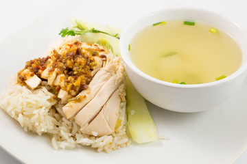 rice steamed with chicken soup