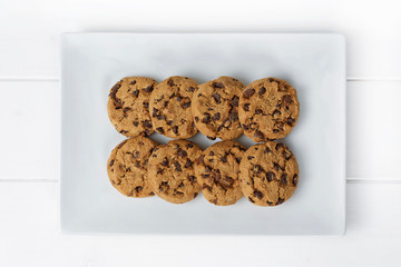 top view biscuit cookies