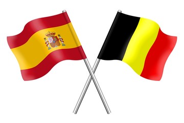 Flags: Spain and Belgium