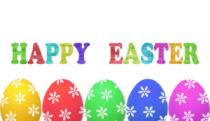 Easter eggs isolated on white