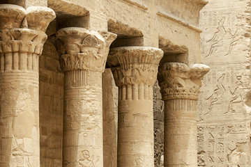 Columns at Edfu Temple, Egypt