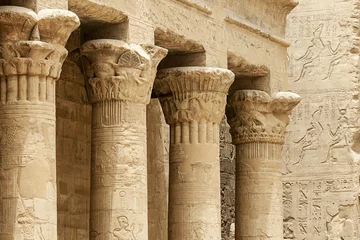 Stof per meter Kolommen bij de Edfu-tempel, Egypte © David