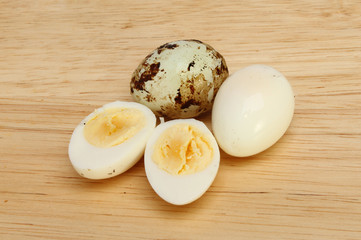 Eggs on wood