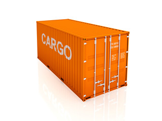 Orange container.