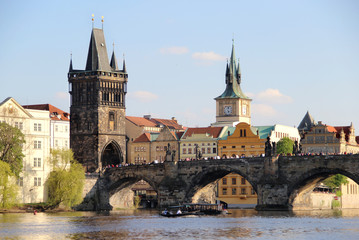 Fototapeta na wymiar Charles bridge, Prague, Czech Republic