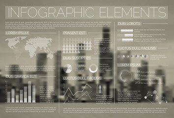 Transparent Vector set of Infographic elements
