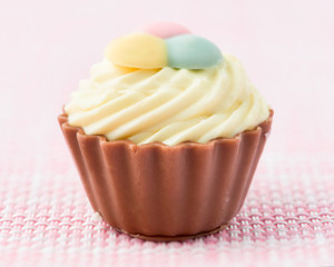 Cupcake of chocolate