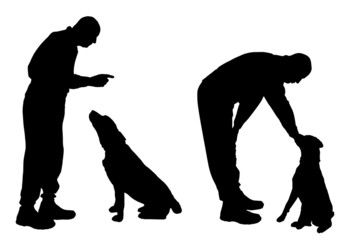Vector silhouette of the man.
