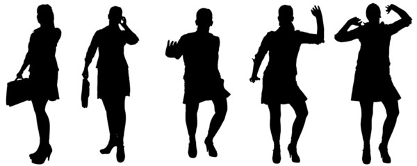 Vector silhouette of a woman.