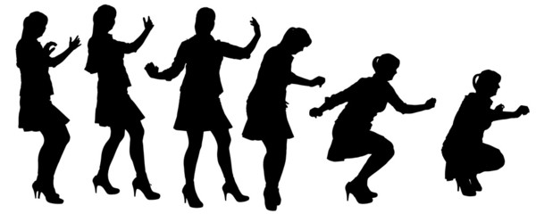 Vector silhouette of a woman.