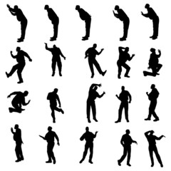 Vector silhouette of men.