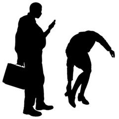 Vector silhouette of a people.