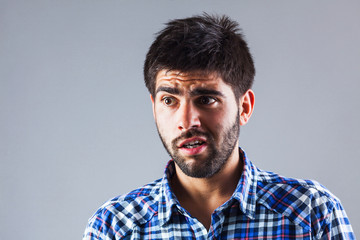 Obraz premium Young man with anxiety expression