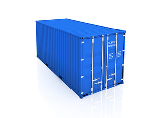 Blue container.