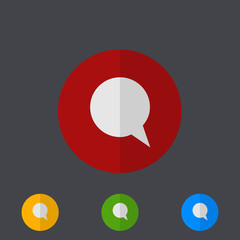 Vector modern circle icons set on gray