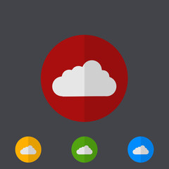 Vector modern circle icons set on gray