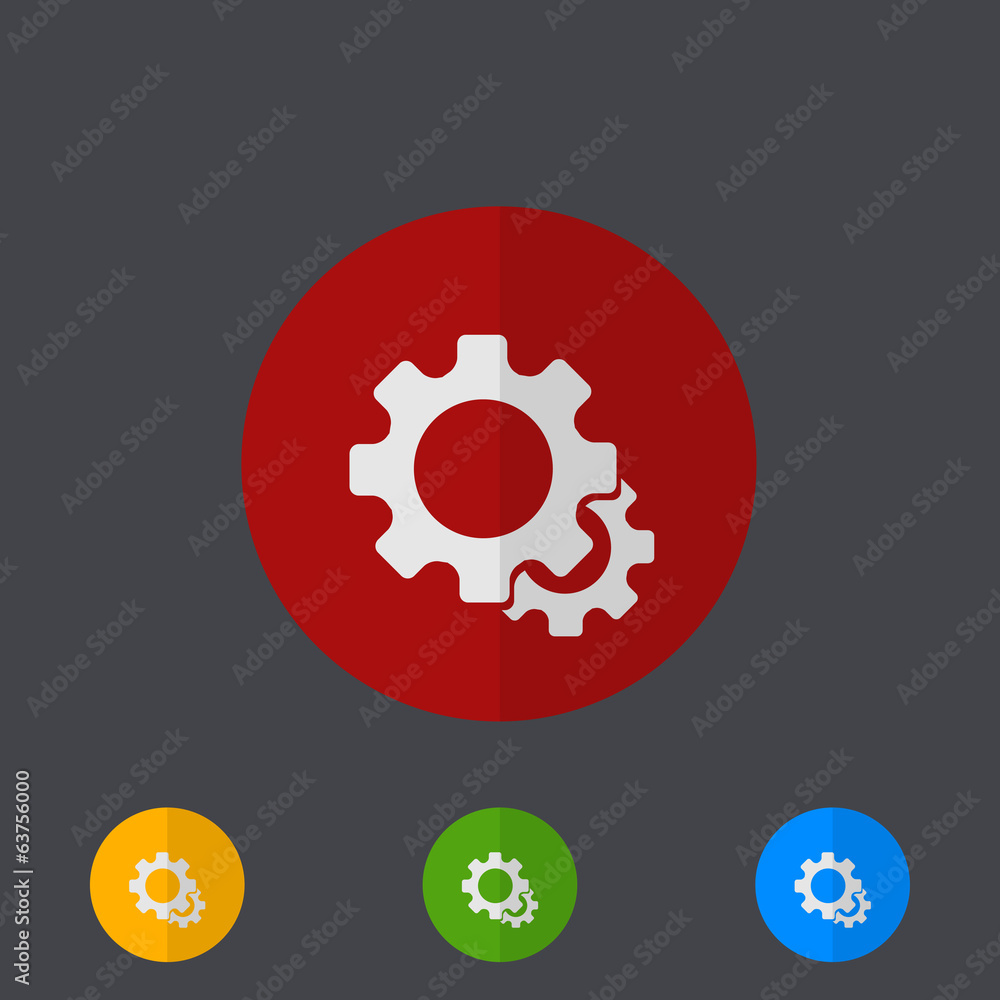 Poster vector modern circle icons set on gray