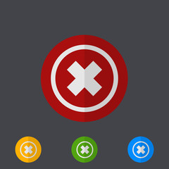 Fototapeta premium Vector modern circle icons set on gray