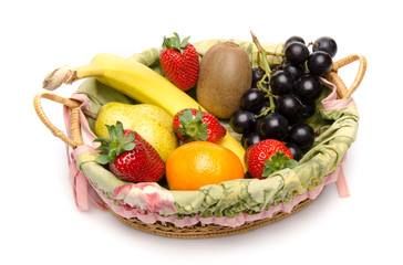 Some fruits in a basket