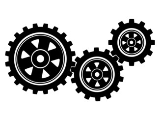 gears on a white background