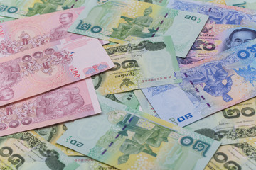 Fototapeta na wymiar close up of thai money
