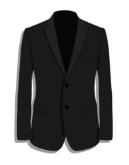 Black business suit. Vector