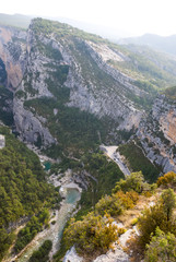 The Verdon Gorge in south-eastern France,