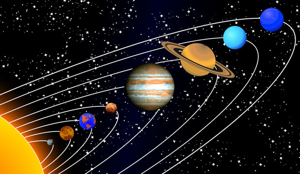 illustration of solar system