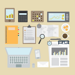 Office accessories, vector format