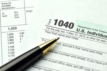 amerykański formularz podatkowy - obrazy, fototapety, plakaty