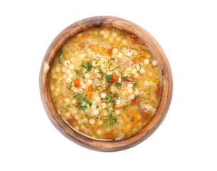 Bowl of minestrone soup