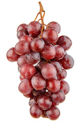 red grapes isolated on white background