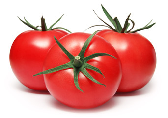 Tomato on white